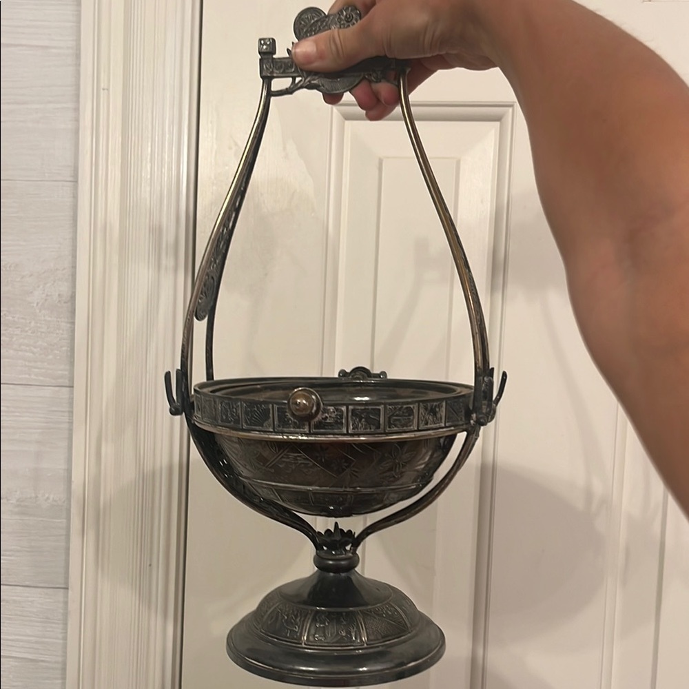 Antique Silver Butter Dish